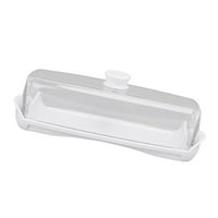 Držač sira, uredno skladištenje praktične plastike BO sa poklopcem noža za kuhinju prozirni poklopac, bijeli, sivi, crni