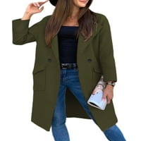 Bomotoo dame jakna s dugim rukavima kaput kardiganska odjeća casual casun kaput radna lajnica vojska zelena 3xl