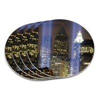 New York City Skyline Sky Svjetla set coaster