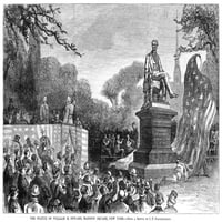 William H. Seward n. Američki državnik. Ceremonija posvećenosti statue Sewarda u parku Madison Square, New York City. Drvo