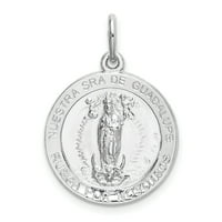 Prekrasna srebrna srebrna s rodijumske španske dame u Guadalupe Medalj
