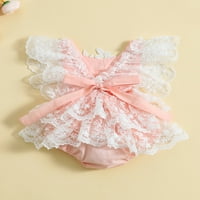 Codeop novorođene dječje djevojke čipke cvjetne haljine haljine ruhu rukavice suspenzije jednodijelni