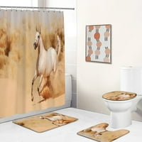 Konjski životinje tiskani tuš za tuširanje svu kupatilo za kupanje zaslon protiv klizanja toaletni poklopac
