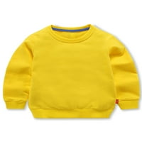 Abtel dječaci vrhovi dukseri za vrat Crew Topla pulover Dječak labavi dukseri na otvorenom Žuta