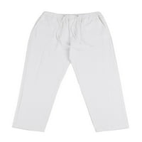 PinkDeer ženske hlače za vuču, ljetna elastična struka pune boje labave lounge hlače s džepovima