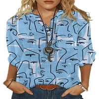 Thirts s dugim rukavima za žene s majicama za žene srušene majice na otvorenoj pulover Top košulju