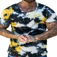 Bomotoo Men Casure Pulover Tie Dye Comfy Basic Top Fitness Loop Fit Majice kratkih rukava