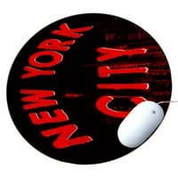 KuZmark okrugla MousePad Hot Pad Trivet - New York City Skyline Red