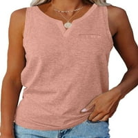 Glonme ženske pune boje casual t majica labava bluza za plažu sa džepnim dnevnim nošenjem TEE Ljetni