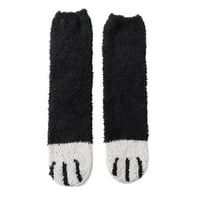 Hanas modne čarape žene modni mačji koralj zadebljanje pamuka srednje čarape čarape crne veličine