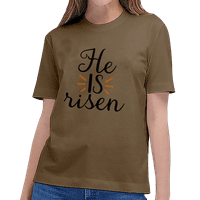 FNNYKO Uskršnja majica za muškarce i žene Uskršnji zečji jaja Pismo ispisano kratkim rukavima Crta izrez