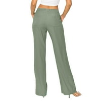 Riforla ženske hlače ženske pamučne casual labave hlače udobne obrezirane radne hlače sa džepovima elastične