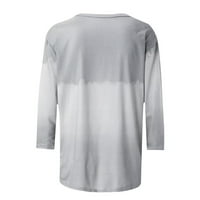 Meichang Tie-Dye bluza za žene Casual Ljetni rukav vrhovi posade Crke T majice Slim Fit košulje Tuničke