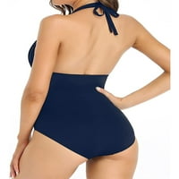Innerwin Dame kupaći kostimi od pune boje kupaći odijelo bez rukava podstavljen jedan kupaći kostim