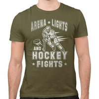 Drvene svjetla i hokej borbe majica unise x-velika vojna zelena