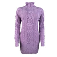 Iopqo džemperi za žene Žene Long SleeveTurtlenec zimski struk labav džungle Dress Pulover Jumper Womens