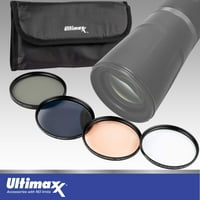 Ultima Professional Four HD digitalni filter komplet za objektiv fotoaparata sa filtriranim navojem i zaštitnom torbicom za filtriranje