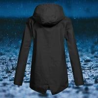 Ženska kapuljača kiša vodonepropusna lagana čvrstoće u džepovima od jakne na otvorenom Vjetrootporna