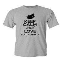 Držite miran i ljubav Južna Afrika Novost patriotske majice za odrasle Tee Tee