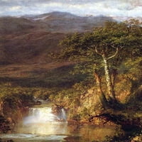 Bukolični krajolik unutrašnjih dolina Anda planina za plakat Print Frederic Edwin Church