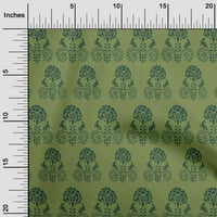 Onuone pamučne svilene tkanine od listova i cvjetnog bloka otisak šivaći tkaninu BTY wide