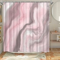 Verngo Gray Ružičasta apstraktna mramorna tuš za zavjese svijetlo boje Moderna luksuzna umjetnička zastava za kupanje poliester