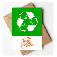 Reciklirajte zelenu kvadratnu upozorenje Označi zahvaljujući čezaonima koverte prazne note
