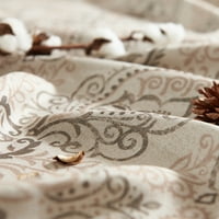Curking Damask tiskane zavjese za spavaću sobu dnevni boravak Vintage posteljina teksturirana toplotna