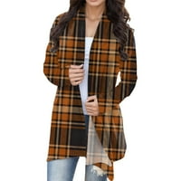 Ženska kardigan jesen i zimski rukav s dugim rukavima s džepovima lagana ležerna za kardigan jaknu
