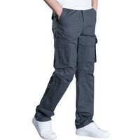 Pejock muške divlje teretne hlače Ležerne prilike višestruki džepovi otporni na pant labavo lagane elastične
