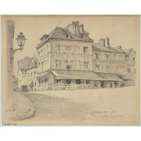 Ferdinand Boberg Black Ornate uokviren dvostruki matted muzej umjetnosti pod nazivom: mjesto du tertre i rue du mont cenis, montmartre
