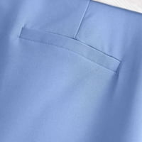 Brglopf ženske hlače za žene visoke strukske radne pantalone na papir sa džepovima s džepovima