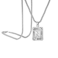 Huaguergold ogrlica za žene početno slovo Privjesak ogrlica srebrna lanac ogrlica Početne ogrlice za