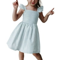 Esobo djevojke Ljetne haljine špagete remen Cami Beach sandress proljetni odijelo za djecu ruffle rukave