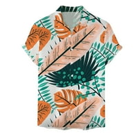 Muška majica Muški ovratnik Ispiši Ležerne prilike labave majica kratkih rukava Havajska majica za muškarce
