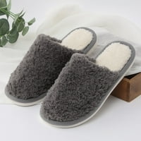 Ketyyh-CHN kućne papuče za muškarce zimske tople papuče zatvorene vanjske papuče sive, 42