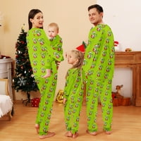 Nestašna božićna pidžama za dječake, padžama hlače božićne zelene monstrum mišiće lutke božićne šešire,