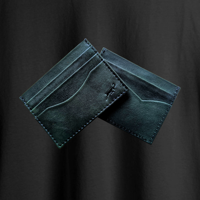 Autentični kožni muški minimalistički mini novčanik s RFID oblogom-vintage tamnozelenom bojom