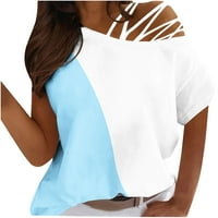 Ženske hladne vrhove ramena i bluze plus veličine kratkih rukava Bluze Regularne fit t majice Pulover