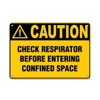 Prometni znakovi - OPREZ - Provjerite respirator prije ulaska u zatvoreni prostor aluminijski znak Ulično