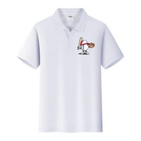 Pedort Fun Golf Polos za muškarce Muška majica Teška pamučna majica kratkih rukava u redovnom, velikom