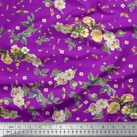 Soimoi pamuk poplin lišće tkanine, moljac i magnolija cvjetna dekor tkanina od tiskanog dvorišta široko