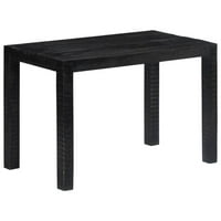 Trpezarijski stol crni 46.5 x23.6 x29.9 Čvrsti mango drvo