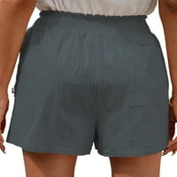 Kućna odjeća Leuncero Ležerne prilike, Ležerne prilike Casual Casual Bermuda Mini pantni nacrtajući elastični struk šarene hlače sa džepovima