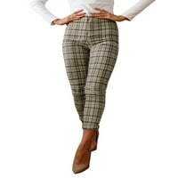 ZDCDCD Ženske pantalone za gležnjeve hlače sa zatvaračem na zatvaraču patine Ispiši Slim gamaše Radno odjeća za slobodno vrijeme