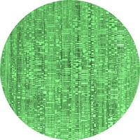 Ahgly Company u zatvorenom okrugli orijentalni smaragdni tepih za zelenu industrijsku površinu, 3 'krug