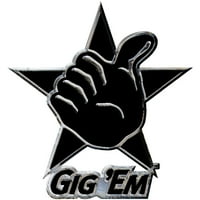 WinCraft Texas A & M AGGIES Besplatni oblik Gig 'em Chrome Auto emblem naljepnica