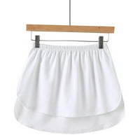 suknje za žene Ženska slojevljena slojanija Sheer Stripe Ispis Extender pola klizanja plus veličina suknja bijela + s
