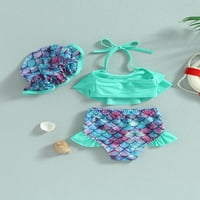 Arvbitana Toddler Baby Girls Tankini kupaći kostim bez rukava vešanje vrata + kupaći kostimi Hlače +