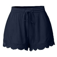 EFSTEB Ljetni trendy Ženske kratke hlače Čvrsta boja čipke kratke plus veličine gamaše kratke hlače